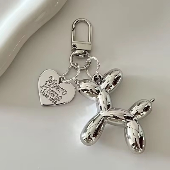 Silver Dog Keychain - Picture 2 of 2